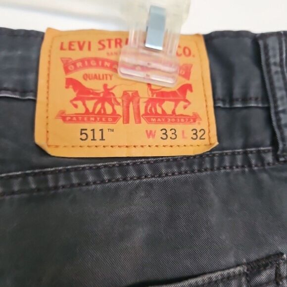 Levi's Men's 511 White Tab‎ Stretch Jean, Black, 33x32, Some Fading GUC - Picture 3 of 14